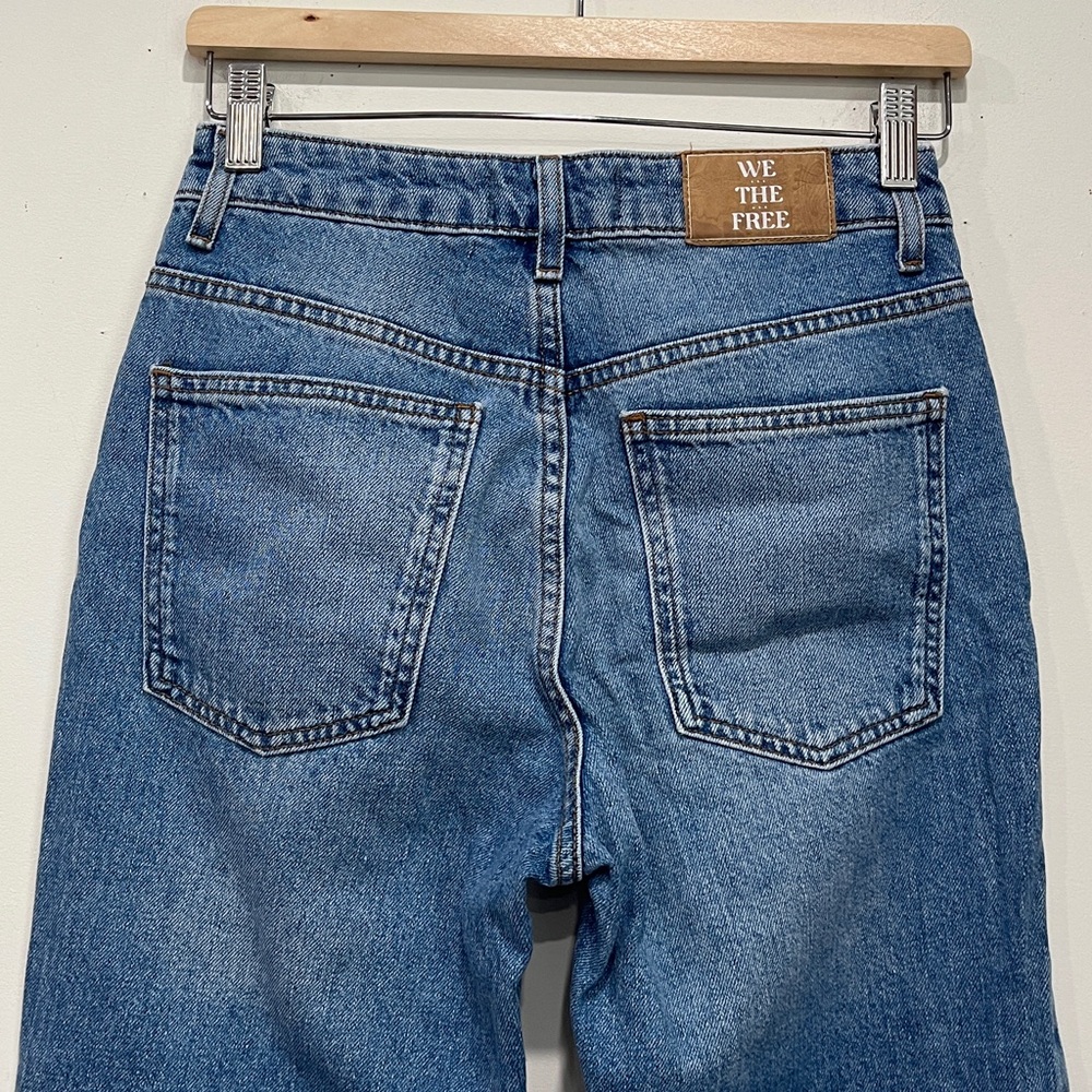 Free People We The Free The Pacifica  High Rise Straight Leg Light wash Jeans 26 - Picture 13 of 14